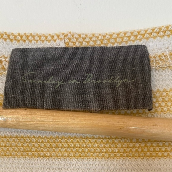 Anthropologie Sunday in Brooklyn short sleeve striped top - Picture 3 of 5